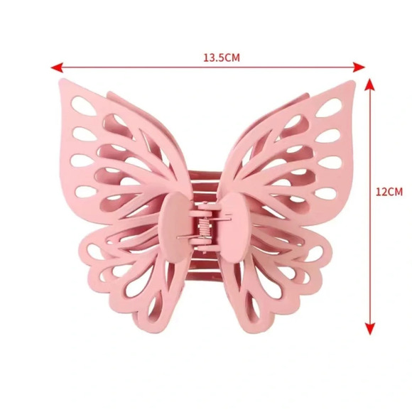 NEW LARGE Double Layer Cut Out Butterfly Hair Clip 4.72 X 5,3 Inches. - Picture 3 of 3